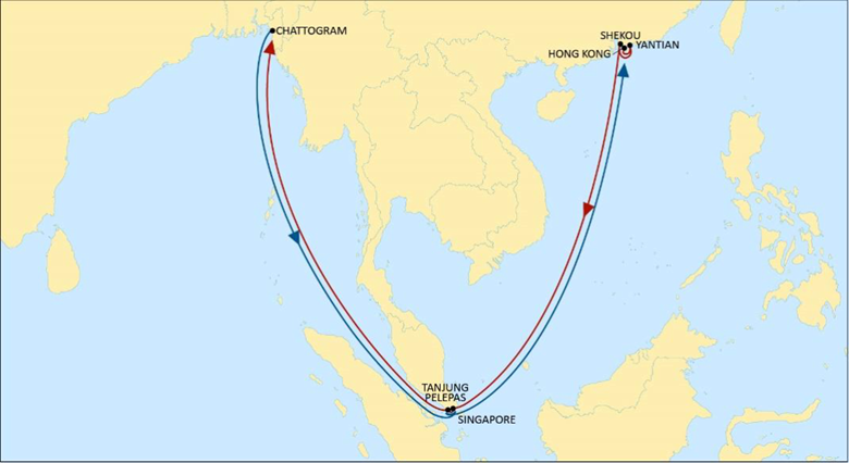 本月下旬亞洲出發(fā)新航線！涉及我國香港、鹽田、蛇口等港口，有望減輕轉(zhuǎn)運(yùn)延誤和成本！