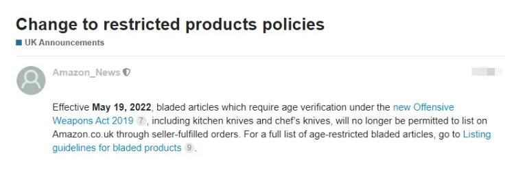 這類商品將被亞馬遜FBA禁止上架！