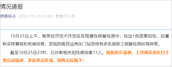 注意！南京鐵路貨運(yùn)堯化門站貨場(chǎng)多名裝卸工核酸異常，深夜連發(fā)通告